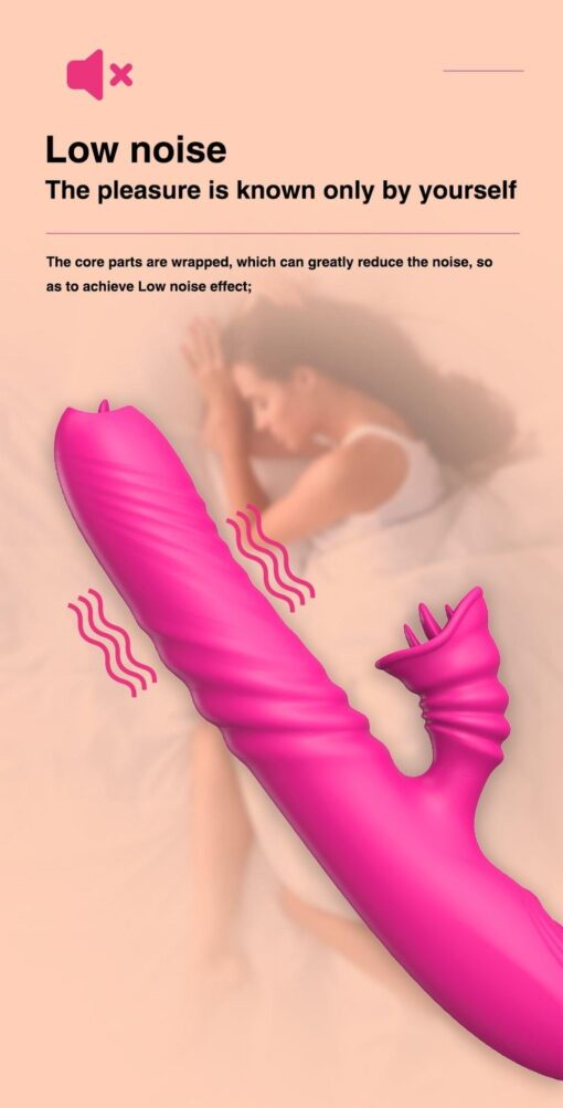 Wibrator – Angelia USB – 3 functions of thrusting / 20 vibrations – pink – wibrator z funkcją posuwistą (3 tryby) i 20 trybami wibracji, kolor różowy - obrazek 12