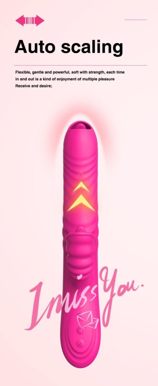 Wibrator – Angelia USB – 3 functions of thrusting / 20 vibrations – pink – wibrator z funkcją posuwistą (3 tryby) i 20 trybami wibracji, kolor różowy - obrazek 13