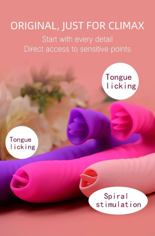 Wibrator – Angelia USB – 3 functions of thrusting / 20 vibrations – pink – wibrator z funkcją posuwistą (3 tryby) i 20 trybami wibracji, kolor różowy - obrazek 5