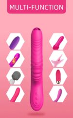 Wibrator – Angelia USB – 3 functions of thrusting / 20 vibrations – pink – wibrator z funkcją posuwistą (3 tryby) i 20 trybami wibracji, kolor różowy - obrazek 6