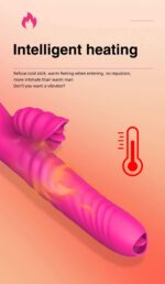 Wibrator – Angelia USB – 3 functions of thrusting / 20 vibrations – pink – wibrator z funkcją posuwistą (3 tryby) i 20 trybami wibracji, kolor różowy - obrazek 9
