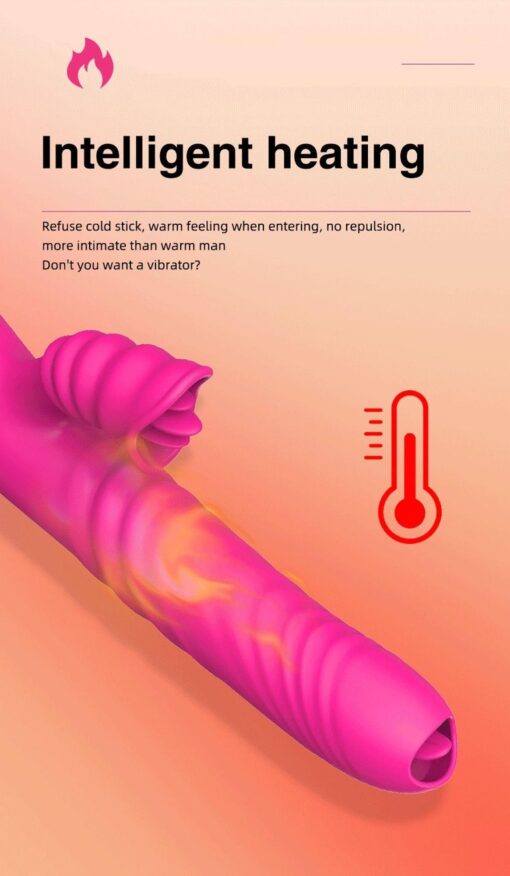 Wibrator – Angelia USB – 3 functions of thrusting / 20 vibrations – pink – wibrator z funkcją posuwistą (3 tryby) i 20 trybami wibracji, kolor różowy - obrazek 9
