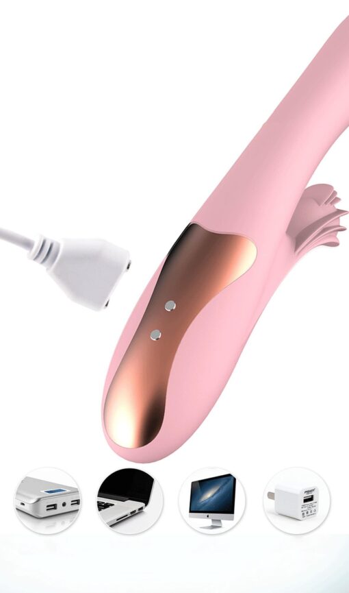 Wibrator Lilo USB – fioletowy, wielofunkcyjny masażer łechtaczkowy - obrazek 4