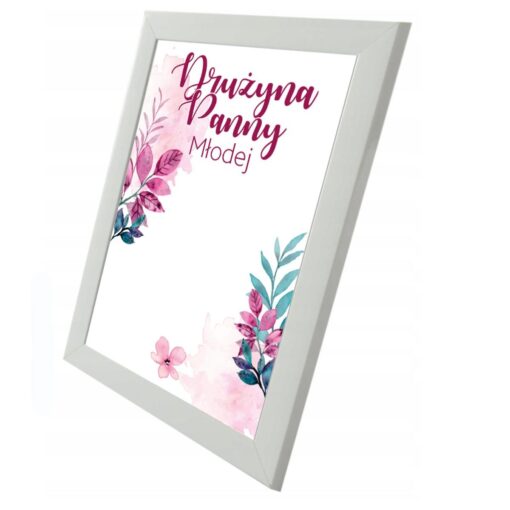 Pamiątkowy plakat – „Buziaki na pożegnanie panny młodej” – czarna ramka - obrazek 3