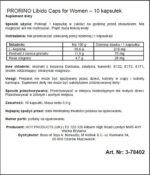Suplement diety – Prorino Women – 10 kapsułek – Black Line - obrazek 2