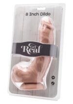 Dildo 8” z jądrami – kolor cielisty - obrazek 2