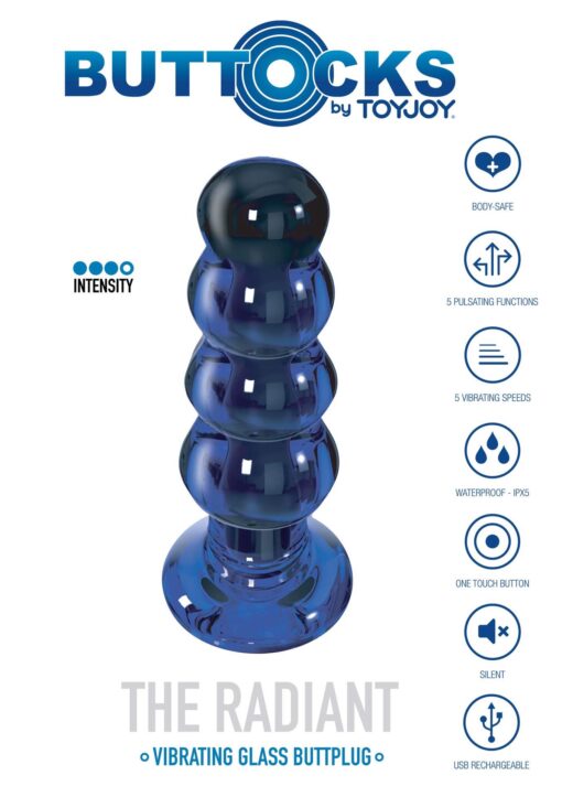 The radiant glass buttplug blue - obrazek 8