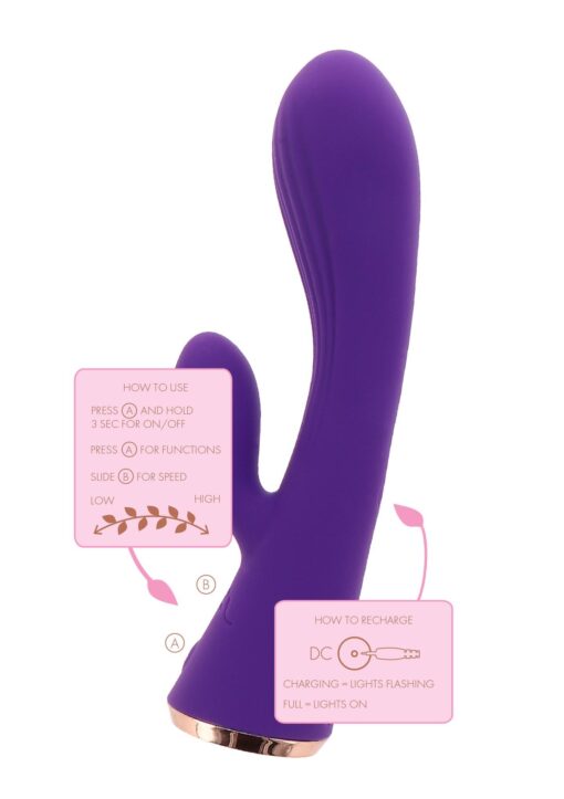 Iris rabbit vibrator purple - obrazek 7