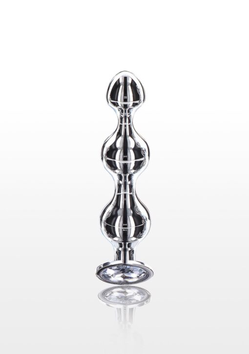Korale analne Diamond Star Beads – średnie – srebrne - obrazek 3