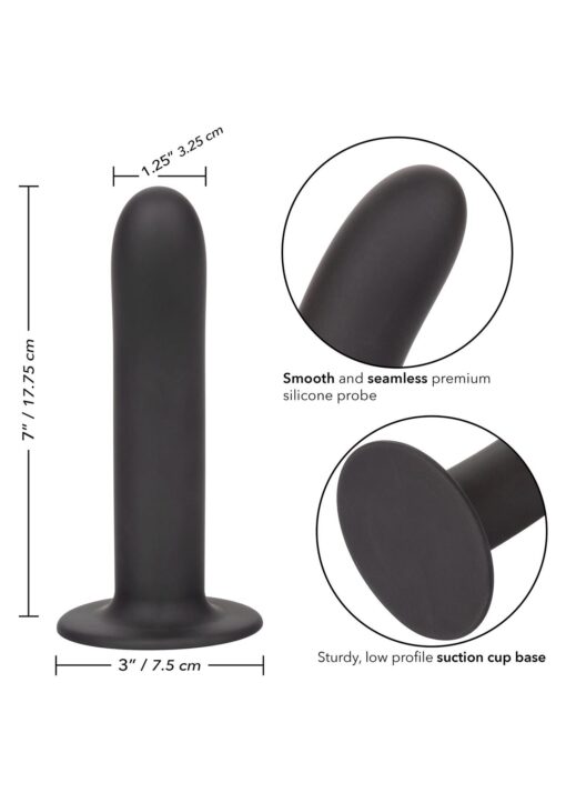 Boundless – dildo gładkie 7" (17,75 cm) – czarne - obrazek 5