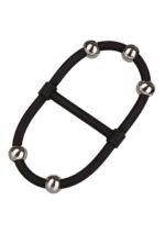 Beaded Dual Silicone Maximizer – podwójny stymulator z koralikami – czarny - obrazek 5