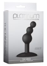 Korek analny Platinum The Minis Bubble – czarny, rozmiar M - obrazek 2