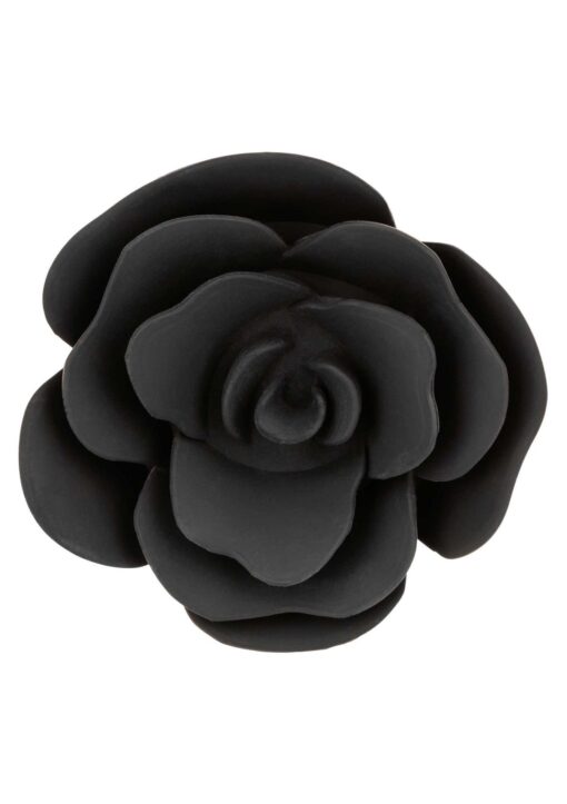Large rose anal plug black - obrazek 6