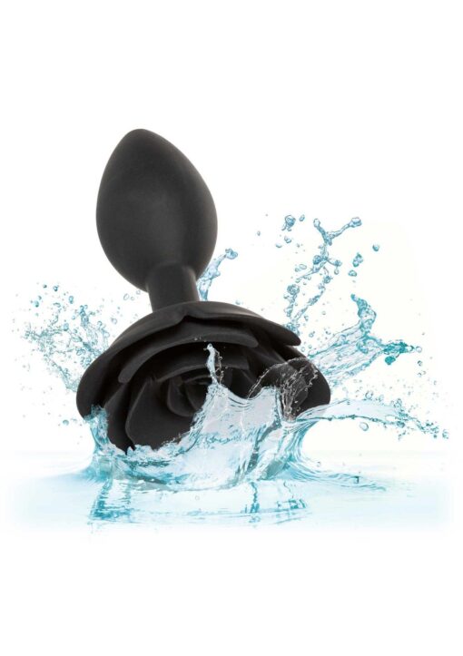 Large rose anal plug black - obrazek 10