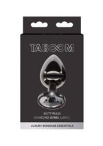 Butt plug with diamond jewel l black - obrazek 2