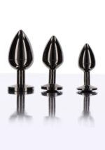 Butt plug with diamond jewel l black - obrazek 5