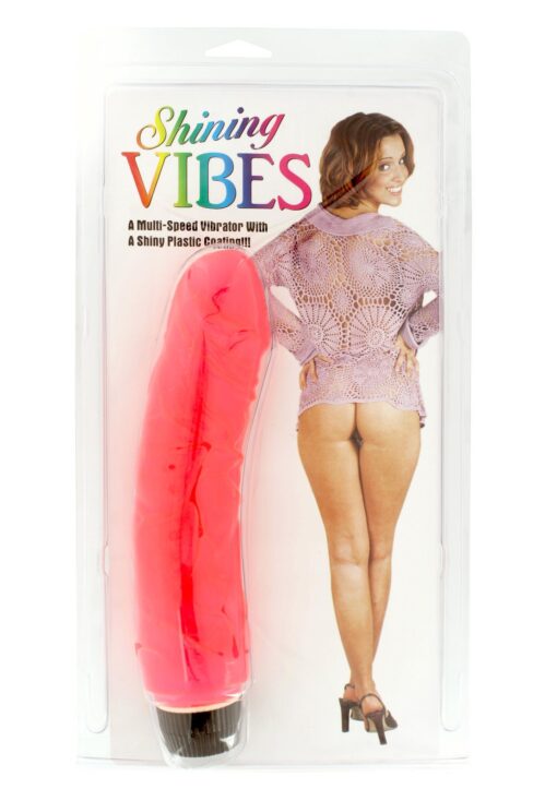 Jelly Glitter Vibrator – wibrator żelowy z brokatem – różowy - obrazek 2