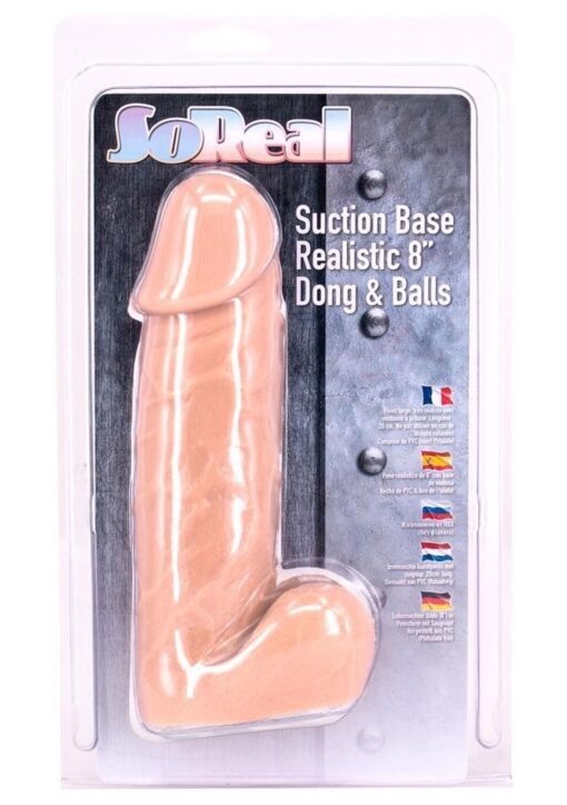 So Real Dong – 20 cm – cielisty – realistyczny dildo - obrazek 2