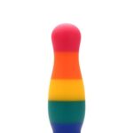 Kolorowy korek analny Colourful Love – z ozdobnym kryształem