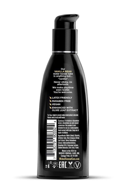 Żel smakowy do seksu oralnego Wicked Aqua waniliowy 60 ml, nawilżający na bazie wody - obrazek 2