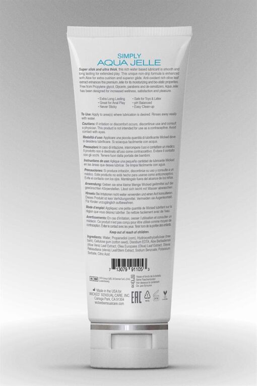 Wicked Simply Aqua Jelle – żelowy lubrykant wodny – 120 ml - obrazek 3