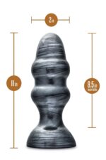 Jet Stealth – dildo – czarny metaliczny - obrazek 3
