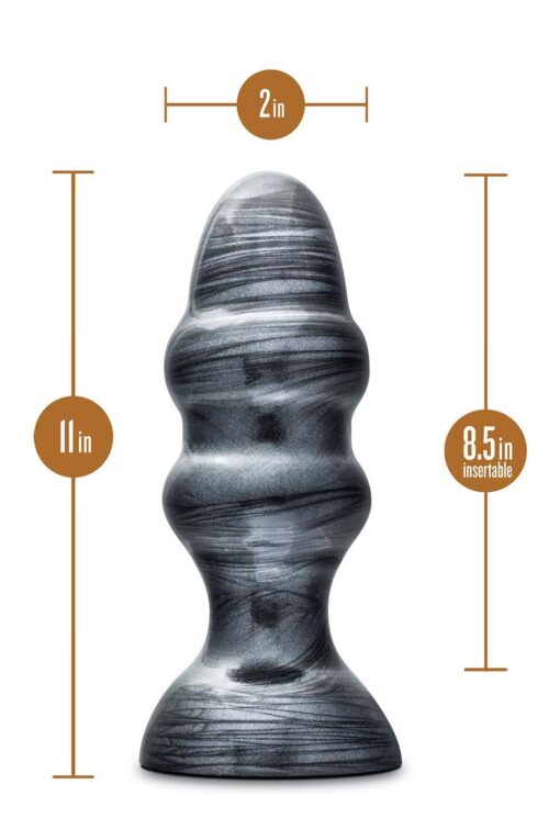 Jet Stealth – dildo – czarny metaliczny - obrazek 3