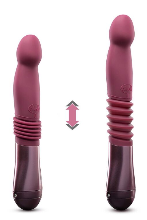 Wibrator – Temptasia Trixie Thrusting Dildo – kolor wine - obrazek 2