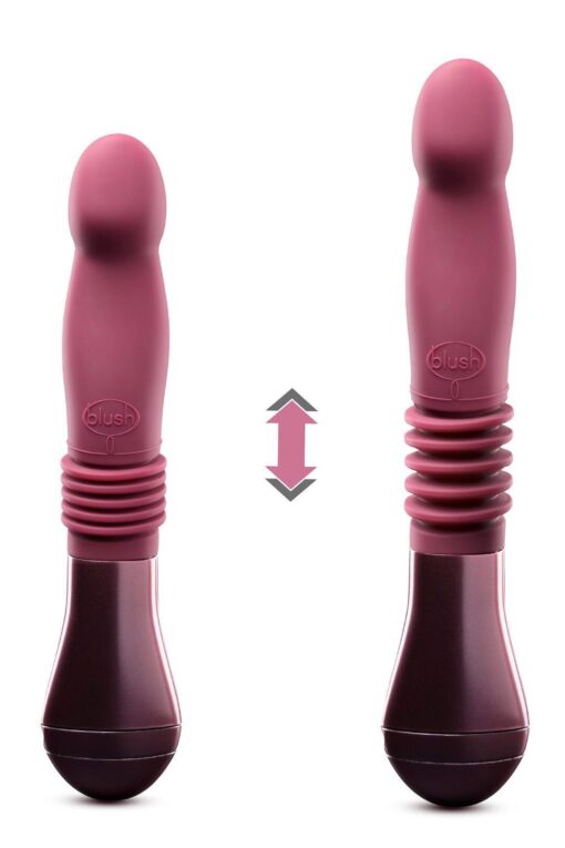 Wibrator – Temptasia Trixie Thrusting Dildo – kolor wine - obrazek 3