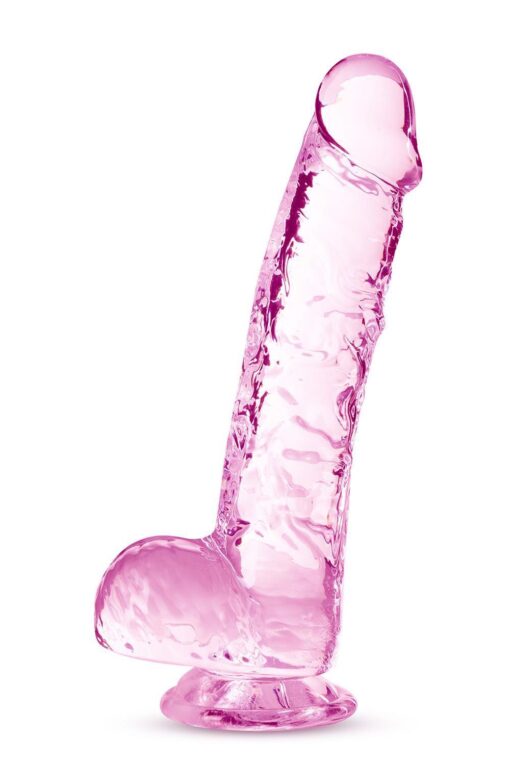 Naturally Yours – dildo 15 cm – krystaliczne – różane - obrazek 2