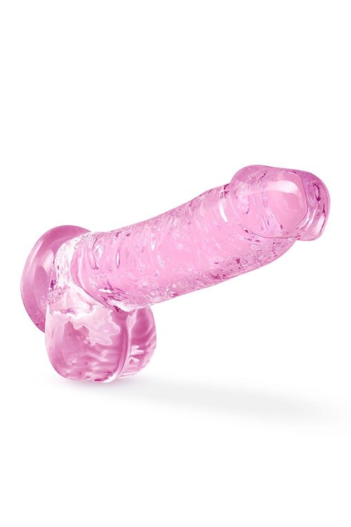 Naturally Yours – dildo 15 cm – krystaliczne – różane - obrazek 3