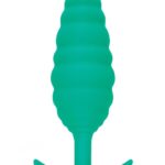 B-vibe twist plug teksturowany zielony