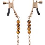 Zaciski na sutki z koralikami Sportsheets Amber – zaciski z koralikami