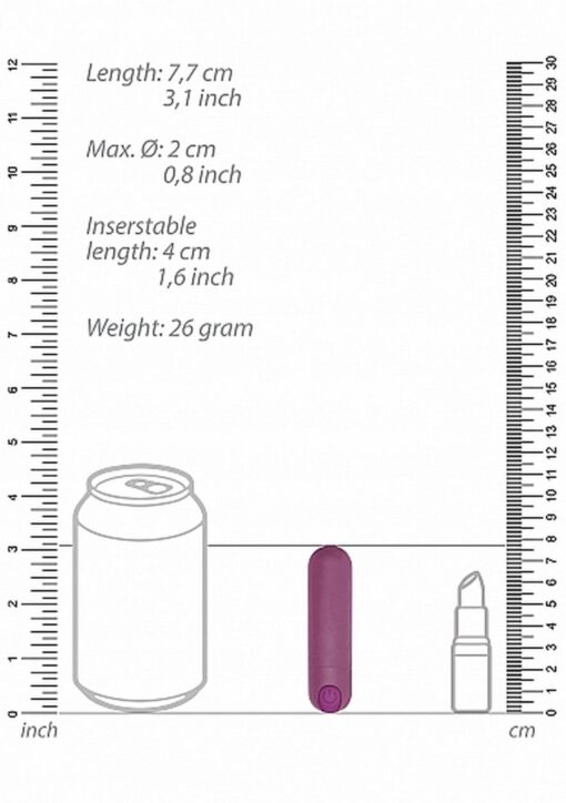 Mini wibrator – Bullet, 10 trybów – fioletowy - obrazek 3