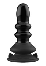 Ribbly – czarny dildo z przyssawką i pilotem, 10 prędkości - obrazek 2