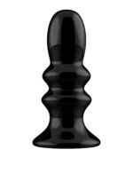 Ribbly – czarny dildo z przyssawką i pilotem, 10 prędkości - obrazek 3
