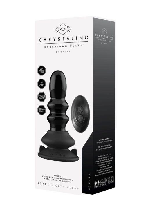 Ribbly – czarny dildo z przyssawką i pilotem, 10 prędkości - obrazek 8