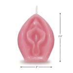 Eden’s Candle – świeca waniliowa w kształcie waginy, różowa - obrazek 3
