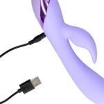 Smooth Silicone Rabbit Vibrator – fioletowy króliczek, silikonowy - obrazek 9