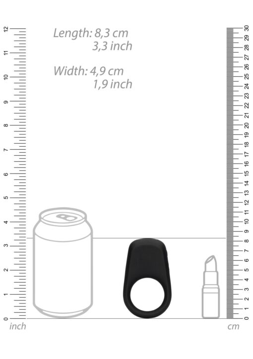 Vibrating Cock Ring – wibrujący pierścień – czarny - obrazek 10
