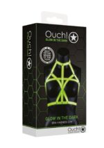 Biustonosz uprząż – świecący, neon zielony/czarny – S/M - obrazek 3