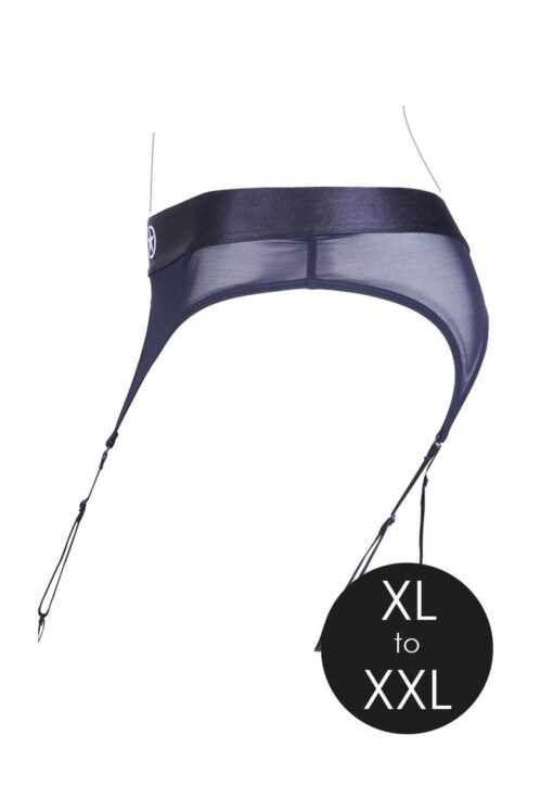 Stringi strap-on z wibracją i regulowanymi podwiązkami – XL/XXL - obrazek 9