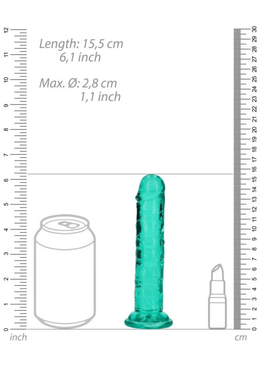 Straight realistic dildo with suction cup - 6' / 14,5 - obrazek 4