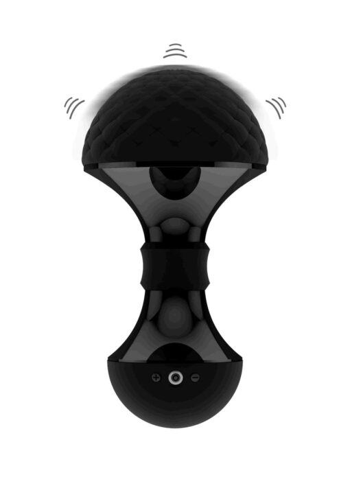 Enoki - bendable massager - black - obrazek 2