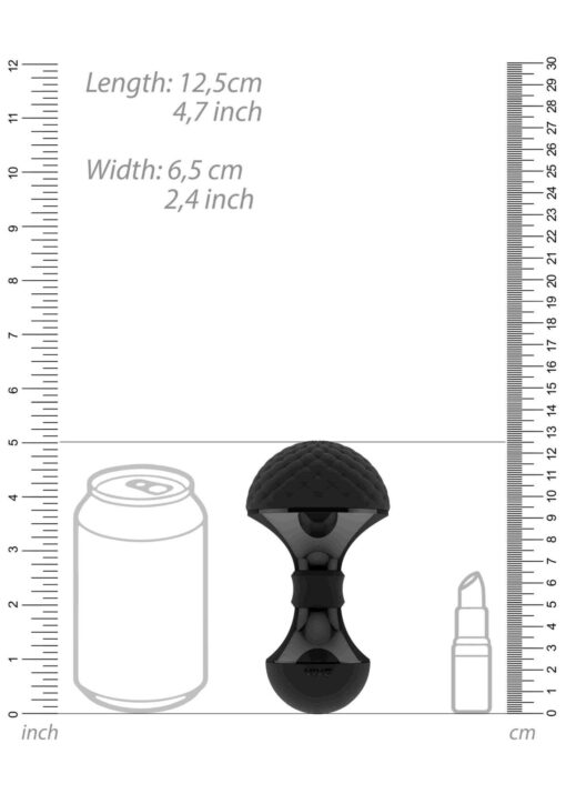 Enoki - bendable massager - black - obrazek 4