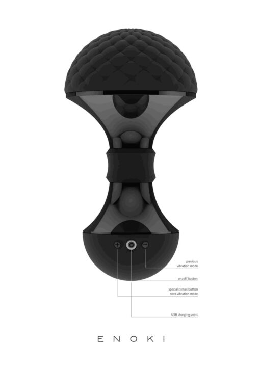 Enoki - bendable massager - black - obrazek 9