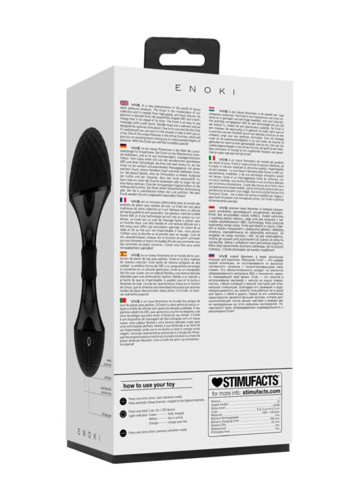 Enoki - bendable massager - black - obrazek 10