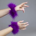 Kajdanki Marabou – fioletowe - obrazek 2