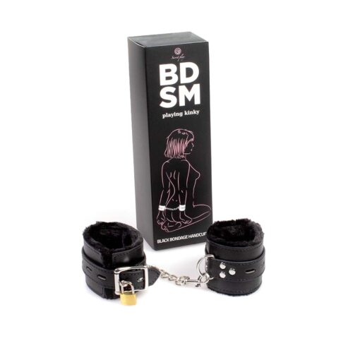 Kajdanki BDSM – czarne - obrazek 2
