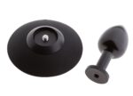 Malesation alu-plug with suction cup small, black - obrazek 3